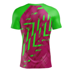 OEM <b>Compression</b> <b>Shirt</b> Breathable Men Quick Dry Sublimation Printed Sportswear Slim Fit Workout Gym Short Sleeve Rashguard - Product Image 2