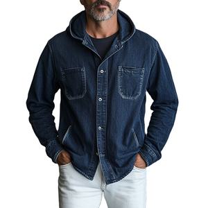 OEM ODM Veste en jean pour hommes Fournisseur en gros Veste en jean bleu Manteau boutonné décontracté à manches longues Fabricant de vêtements à la mode - Product Image 6