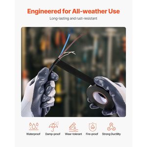 เทปพันสายไฟ 600V 10 ม้วน ขนาด 3/4 x 66 ฟุต  PVC ฉนวนกันไฟฟ้าอเนกประสงค์ 0 221 F ทนไฟ กันน้ำ - Product Image 5