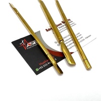 Kit professionnel de manucure et pédicure en acier inoxydable plaqué or, avec logo personnalisé, pour outils durables de repousse-ongles, coupe-ongles et ciseaux.