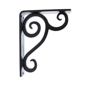 Support mural robuste en fer forgé de luxe pour suspendre des plantes, des lanternes, des carillons éoliens, des décorations de jardin - Product Image 3