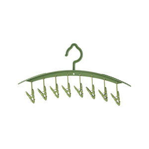 Hokori 1T laundry drying hanger featuring 8 secure <b>pegs</b> and durable plastic construction for neat <b>clothing</b> organization. - Product Image 4