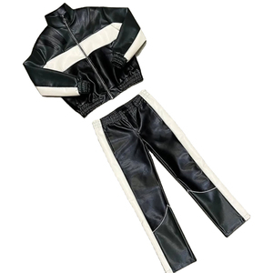 Nouvel Arrivage – Ensemble Survêtement Homme 2 Pièces en Cuir Hiver Haute Qualité, Lourd et Respirant pour la Course - Product Image 4