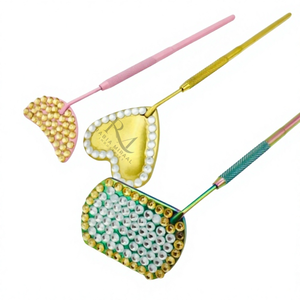 White And Gold Stone / Heart/<b>Square</b> Shape Plasma Color Eyelash <b>mirror</b> And Moon Shape Pink powder coated Color Eyelash <b>Mirror</b> - Product Image 6