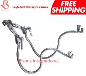 BISONS Vente en gros Rétracteur auto-retractant Leyla à double bras flexible en acier inoxydable, outil médical chirurgical manuel - Product Image 3