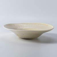 Assiette à pâtes et à soupe en porcelaine blanc cassé, céramique à effet de four, design de la gamme de vaisselle Cozy Cafe Brunch, pour la restauration collective