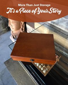 Luxury Handmade <b>Wooden</b> Storage Box with Brass Latch Decorative Keepsake Box <b>Rustic</b> Organizer Gift Box Home Office Storage - Product Image 5
