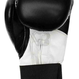 Guantes de Boxeo y Sanda Personalizados OEM de Primera Calidad con Cordones, Absorbentes de Humedad, de Cuero Vacuno Genuino, Color Negro - Product Image 4