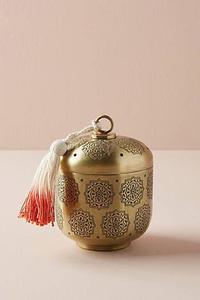 Bougie d'aromathérapie brillante dans un pot en métal avec couvercle disponible - Product Image 3