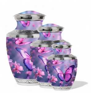 Butterfly Cremation Urn Blue and Yellow Monarch Urn for Ashes Elegant <b>Memorial</b> Urn for Adults Beautiful Funeral <b>Keepsake</b> Urn <b>Box</b> - Product Image 1