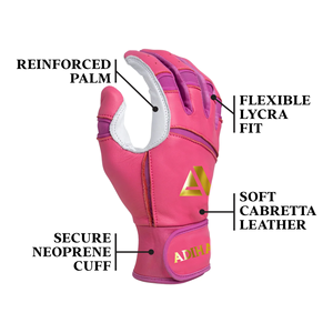 Premium Leather <b>Baseball</b> Batting Gloves Professional Right/Left Hand with Custom Logo High Quality Durable Breathable - Product Image 3