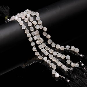 Natural White Moonstone Faceted Onion Briolette Beads 7-9MM Teardrop Shape Moonstone Gemstone Beads Loose Faceted <b>Stone</b> Beads - Product Image 3