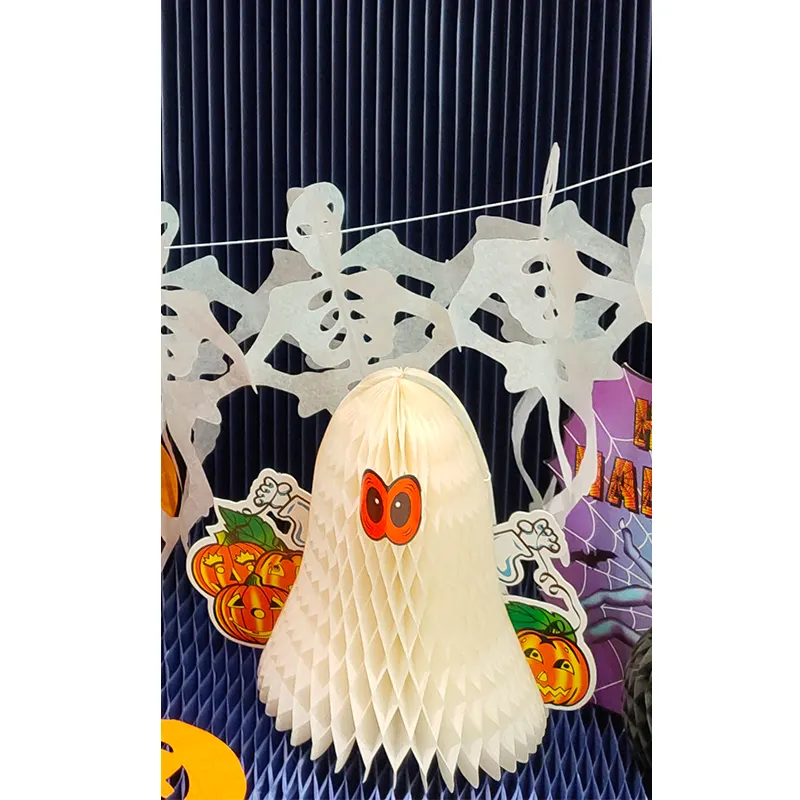 Halloween Prop Paper Ghost With Pumpkin CE-6011