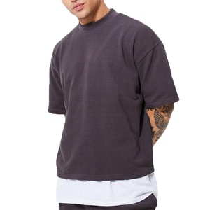 T-shirt Homme Personnalisé 2026 en Coton Uni, Grammage Lourd 300g, Style Décontracté de Haute Qualité, Coupe Oversize à Épaules Tombantes - Product Image 5