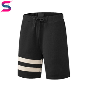 Ensemble T-shirt et short décontracté rayé pour homme, col rond, tricoté, respirant, design color block noir et blanc – Excellent fournisseur - Product Image 5