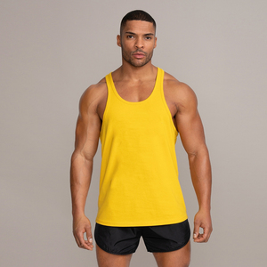Wholesale Custom ASCENDING SPORTS 100% Cotton Men's Solid <b>Yellow</b> Knitted O-Neck Casual Muscle <b>Tank</b> <b>Tops</b> Acid Washed Quick Dry - Product Image 6