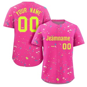 Maillot de baseball personnalisé à logo brodé/imprimé par sublimation, pas cher - Product Image 1