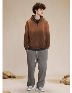 Sweat à capuche zippé OEM pour homme en molleton de coton épais et chaud, idéal pour l'hiver, vente en gros, personnalisable, coupe oversize, molleton lourd pour homme - Product Image 1