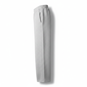 Pantalones Deportivos Casuales de Fábrica Confiable, Listos para Exportación, Grises, Tipo Track Bottoms, Suministro a Granel, Logotipo Personalizable, Mezcla de Algodón, XXS, Efecto Arrugado - Product Image 3