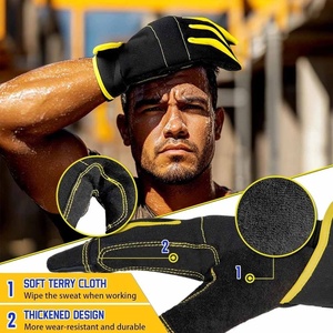 Guantes de Seguridad Mecánicos Amara de Cuero Sintético con Puño Elástico, Resistentes a la Abrasión y al Calor, Duraderos, para Uso General - Product Image 4