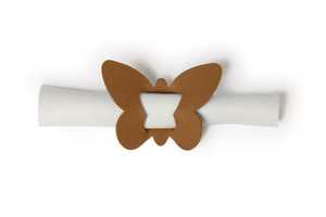 Anillo para Servilletas de Madera con Forma de Mariposa, Bonito Accesorio Decorativo para Mesa - Product Image 1