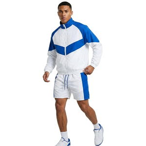 Men Windbreaker Shorts Set / Windbreaker Full-Zip Up With Drawstring Men's Shorts Set /Waterproof Rain Men Two piece short set - Product Image 1