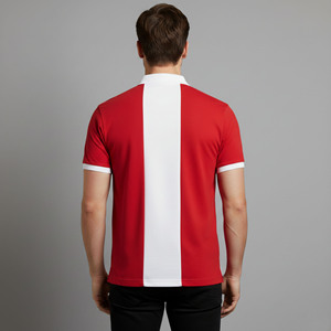 เสื้อผู้ชายผ้าฝ้ายถัก OEM/ODM 100% ทรงหลวม สกรีนโลโก้แบบ DTF ตามสั่ง แห้งเร็ว ระบายอากาศดี แขนสั้น ติดกระดุม - Product Image 6