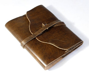 Customized Logo Gift Stationery Notebook Handmade Recycled Cotton Paper Journal <b>A4</b> Size Genuine Leather Hard Cover Refillable - Product Image 2