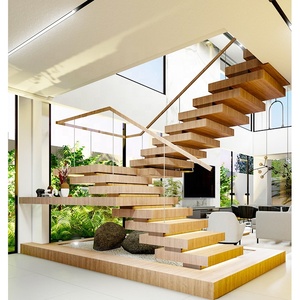 Escalera <span class=keywords><strong>de</strong></span> mármol <span class=keywords><strong>de</strong></span> lujo, escalera principal <span class=keywords><strong>de</strong></span> roble europeo, Interior <span class=keywords><strong>de</strong></span> acero, flotante, abierta, cascada, voladizo <span class=keywords><strong>de</strong></span> Metal - Product Image 5