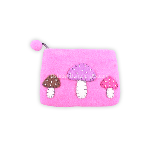 Porte-monnaie en feutre en forme de champignon - Product Image 1
