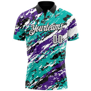 Camiseta de Golf para Hombre, de Secado Rápido, Sublimada, con Nombre y Número, Blanca y Roja, con Logotipo Personalizado, Diseño Sólido y Transpirable - Product Image 5