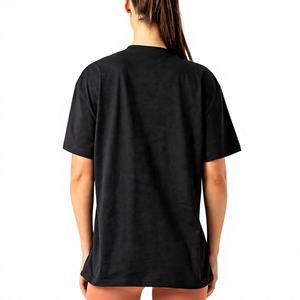 Camiseta de Manga Corta con Cuello Redondo Extra Grande para Mujer, 100% Algodón Jersey, Corte Holgado, Color Sólido, para Todas las Temporadas - Product Image 5