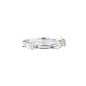 Отличное качество, арт-деко, полная вечность, круглое бриллиантовое кольцо из муассанита, золото 14 карат, обручальное кольцо