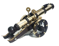 Modèle de canon miniature en laiton de style antique, fait main, durable, de qualité supérieure, en bois foncé, Art Déco, livraison rapide, décoration intérieure, anniversaire