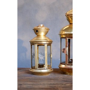 Highest Strengthen <b>Brass</b> <b>Lantern</b> Set with Star Cutouts for Home Decoration Durable Finish - Product Image 3