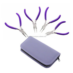 CUATRO ALICATES 140MM EN SOPORTE DE MADERA KIT DE HERRAMIENTAS PARA REBORDES ALICATES DE JOYERÍA - Product Image 5