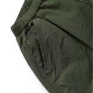 Shorts Bermuda en coton uni pour homme avec cordon de serrage à la taille et poches, style décontracté, taille mi-haute, tissu tricoté, shorts de sport - Product Image 4