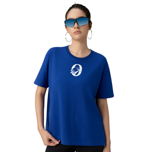 Camiseta Deportiva de Cuello Redondo para Mujer, Color Azul Rey, de Secado Rápido, Manga Corta, para Entrenamiento, Running, Gimnasio y Fitness - Product Image 1