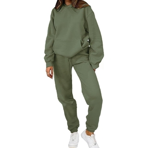 Oversized <b>Ladies</b> Cotton Polyester Hoodie Tracksuit Set Anti Pilling Sweatpants Breathable Casual Fashion <b>Jogging</b> Wear 2026 - Product Image 1