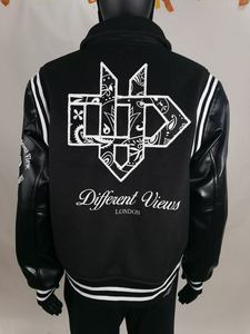 Veste universitaire pour homme de qualité supérieure, design personnalisé, manches en cuir, veste universitaire brodée, veste streetwear d'hiver - Product Image 3
