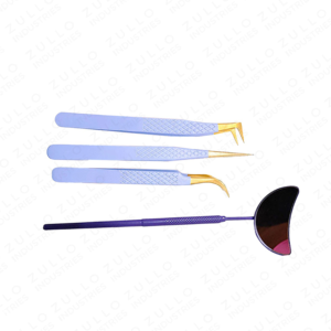 Pinces à extensions de cils en acier inoxydable Diamond Grip, finition satinée, large gamme de couleurs, pinces pointues, droites et courbées - Product Image 3