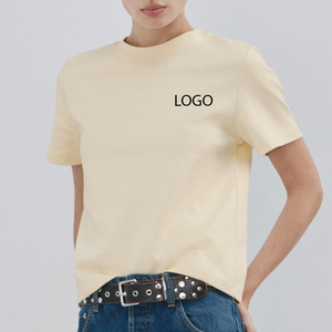 Camiseta de Corte Holgado con Textura Suave, Diseño Moderno para Mujer, Camiseta con Logotipo Personalizado para Compradores al por Mayor - Product Image 1