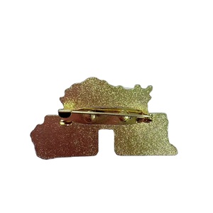 งานฝีมือโลหะเคลือบอ่อนแบบกำหนดเอง พร้อมเคลือบเงาสีดำ นิกเกิล ทอง เงิน ทองแดง และกลิตเตอร์ - Product Image 3