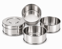 Dheer International Boîte à lunch en acier inoxydable de qualité alimentaire 202 Bombay Tiffin 14x4 avec un look haut de gamme Vente en gros