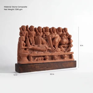 Sculpture artisanale de la naissance de Krishna |   Décoration d'intérieur traditionnelle du 10ème siècle en pierre sculptée du Madhya Pradesh - Product Image 1