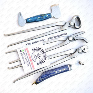 Ensembles d'outils de maréchal-ferrant en acier inoxydable de haute qualité couteau à boucle d'extracteur de chaussure meilleure conception couteau à sabot pointu nouveau Style vétérinaire - Product Image 5