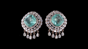 Russian <b>Emerald</b> and Lab Grown Diamond 14K Gold IGI Certified <b>Stud</b> Earrings for Women Bridal Party Wear Statement Wedding Jewelry - Product Image 3
