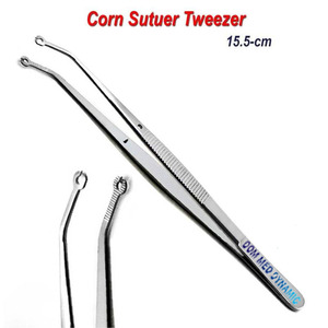 Pinzas de sutura curvas premium de acero inoxidable para cirugía dental, instrumento quirúrgico autoclavable con agarre ergonómico, esterilizable por DMD - Product Image 1
