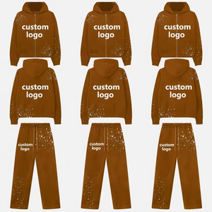 Ensemble de survêtements personnalisés pour hommes, en molleton 345 g/m², broderie, deux pièces, vente en gros, pour hommes et impression sérigraphique - Product Image 6