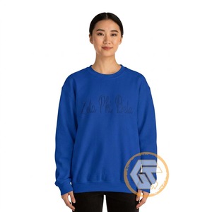 เสื้อสเวตเชิ้ตคอกลมปักลาย Zeta Phi Beta สำหรับผู้หญิง ผลิตตามสั่งขายส่ง ผ้าฝ้ายฟลีซ ระบายอากาศได้ดี - Product Image 3